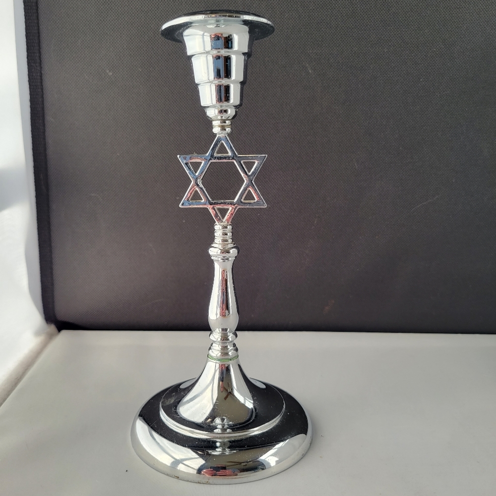 Vintage Metal Star of David CandleHolder/Stick Hanukkah Unisex Festival of Light